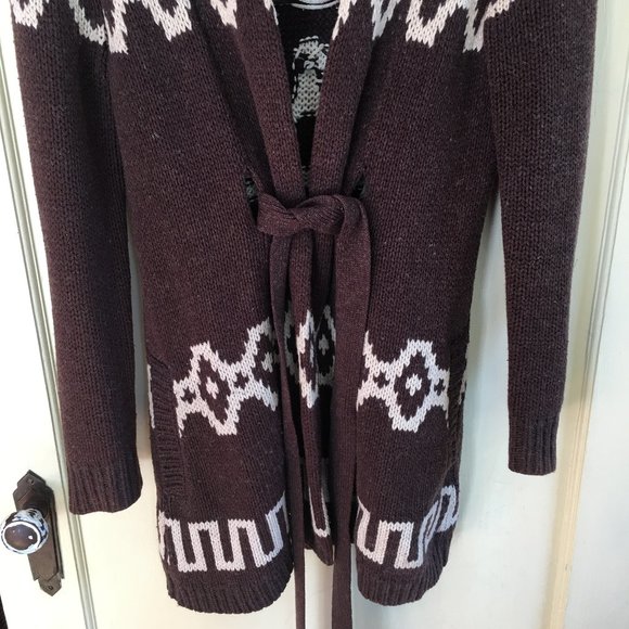 🇨🇦 Vintage Roots knitted long sweater jacket, sz s - Roots Canada - Picture 3 of 6